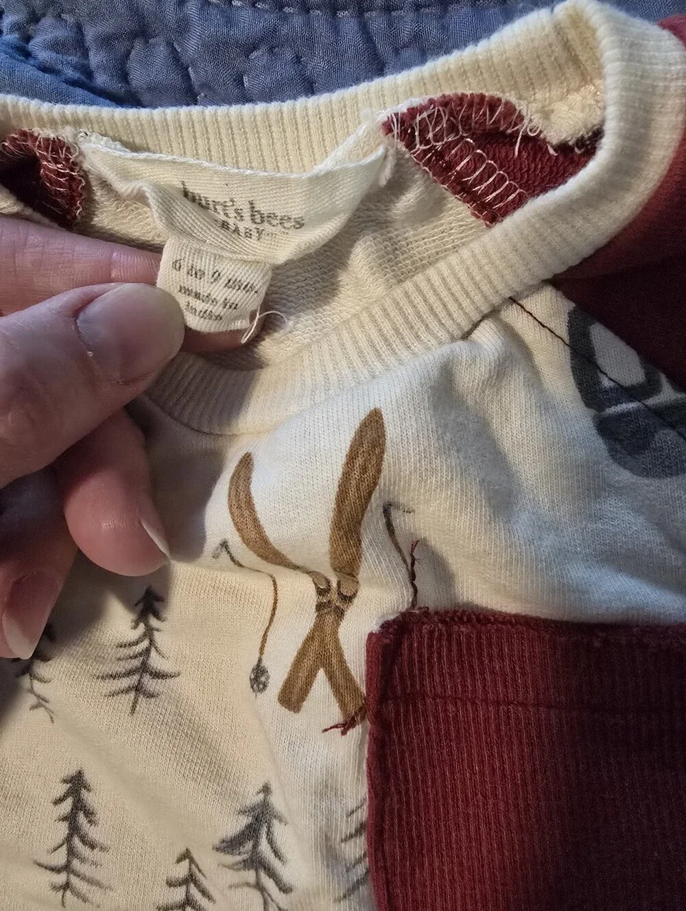 Burts Bees Winter Ski Print Matching Set
